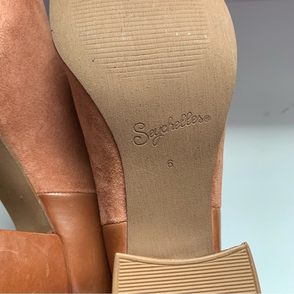 Seychelles Uneasy Ankle Boot Cognac Suede & Leather Sz 6 - Picture 9 of 9